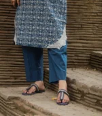 2pc Embroidered Suit Blue (Stitched) - Image 4