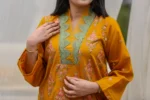 3pc Embroidered Suit with Organza Dupatta (Stitched) - Image 6