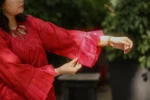 2pc Embroidered suit Red (Stitched) - Image 5
