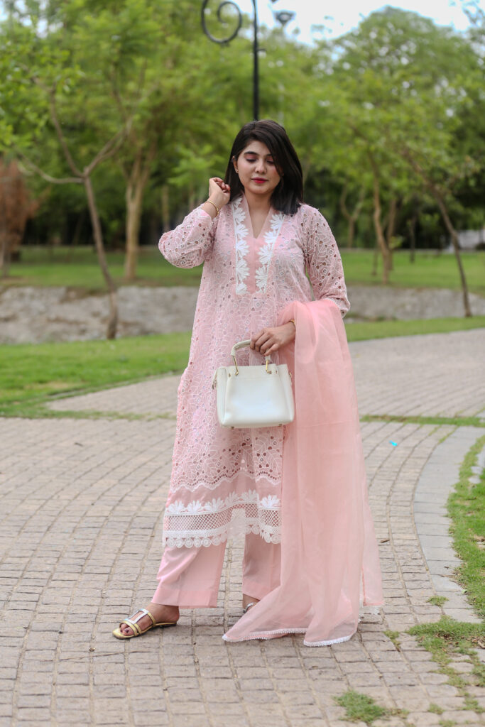 3pc chikankari (stitched)