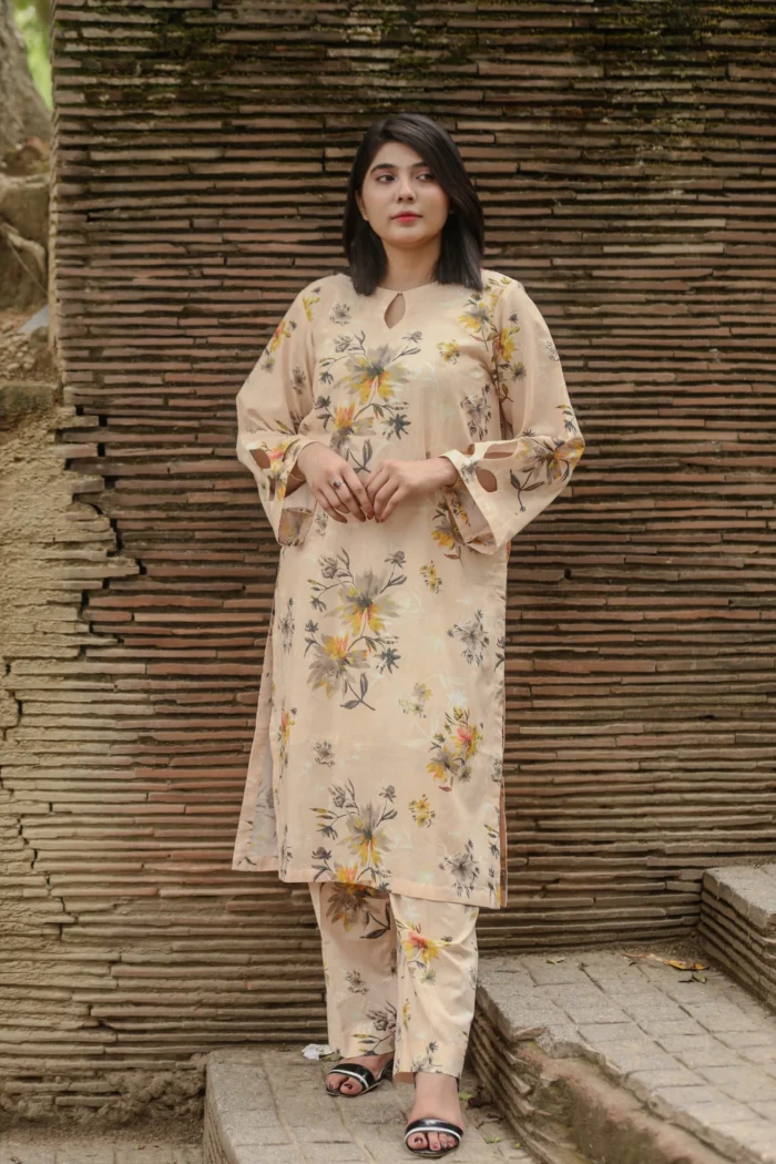 2pc lawn suit-Printed (Stitched) - Image 1